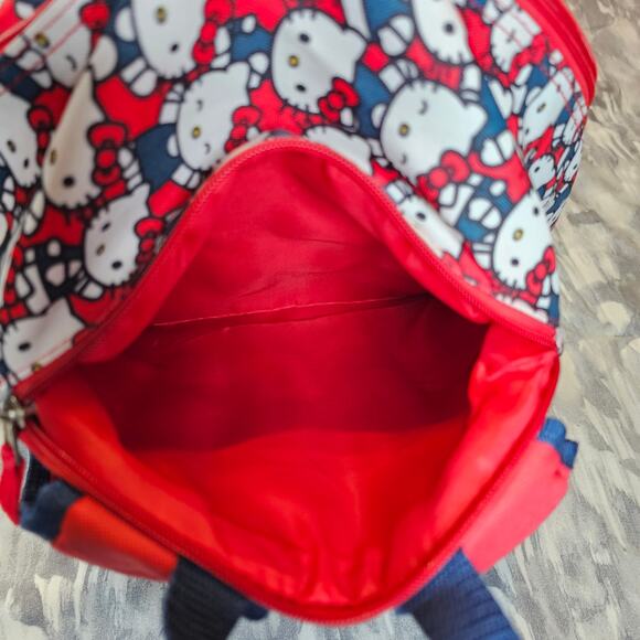 2012 Sanrio Hello Kitty Red All Over Print 16" Backpack Book Bag Vintage Gift - Picture 6 of 8